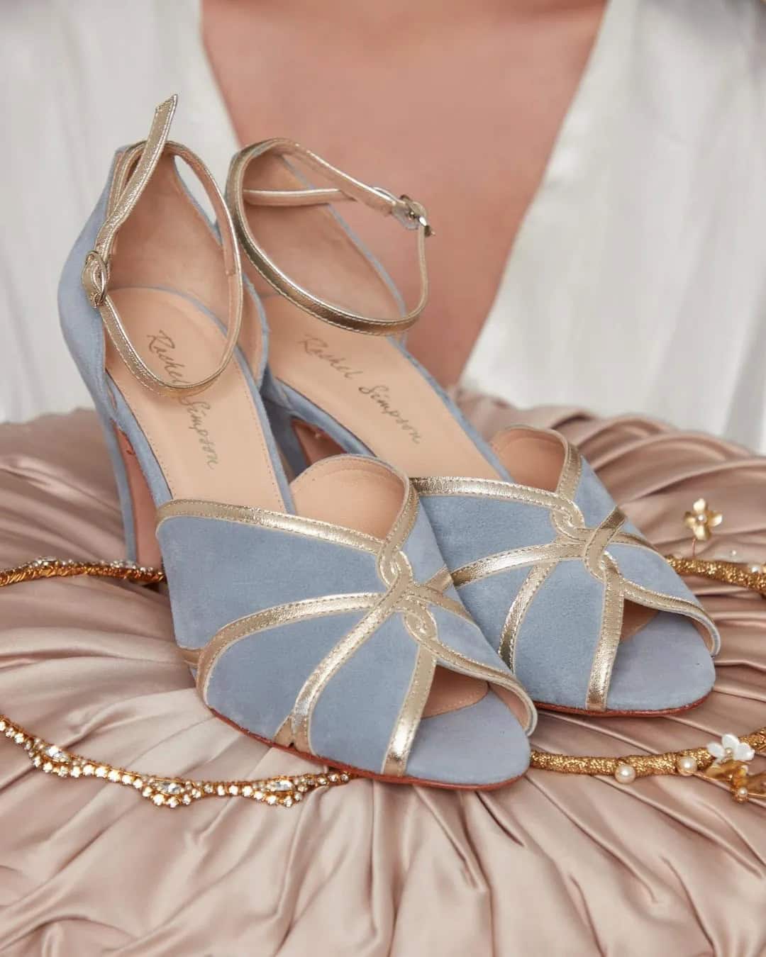 Blue Low Heel Shoes