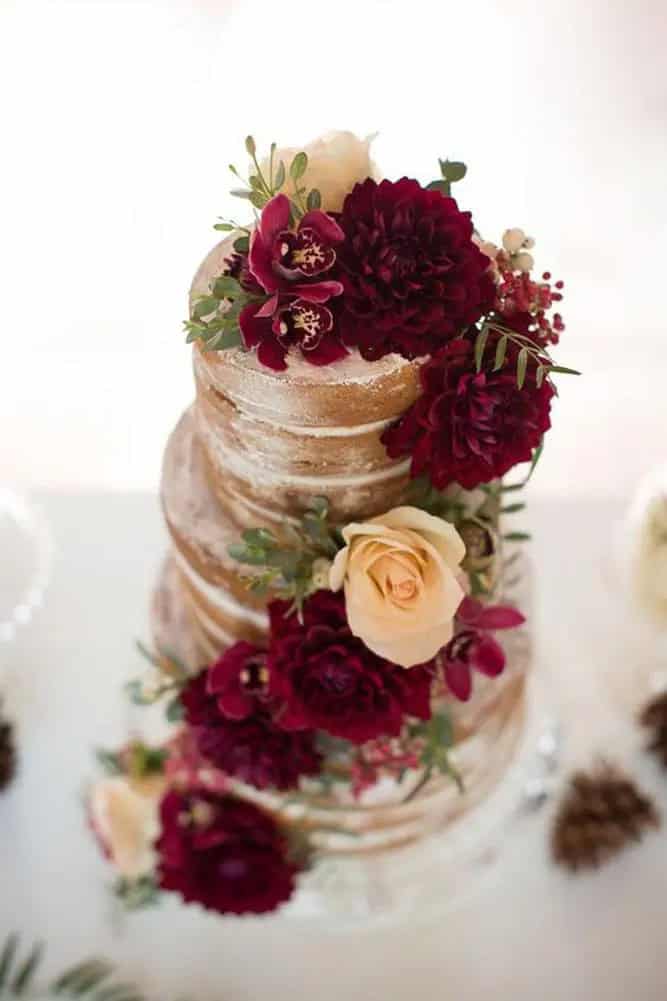 Burgundy Wedding Cakes