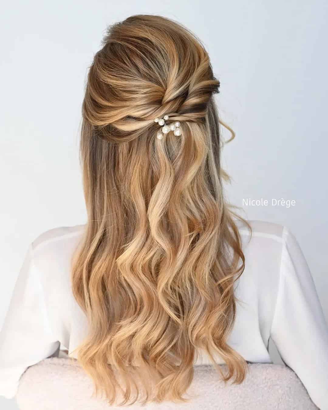 Half Up Spring Bridal Hair