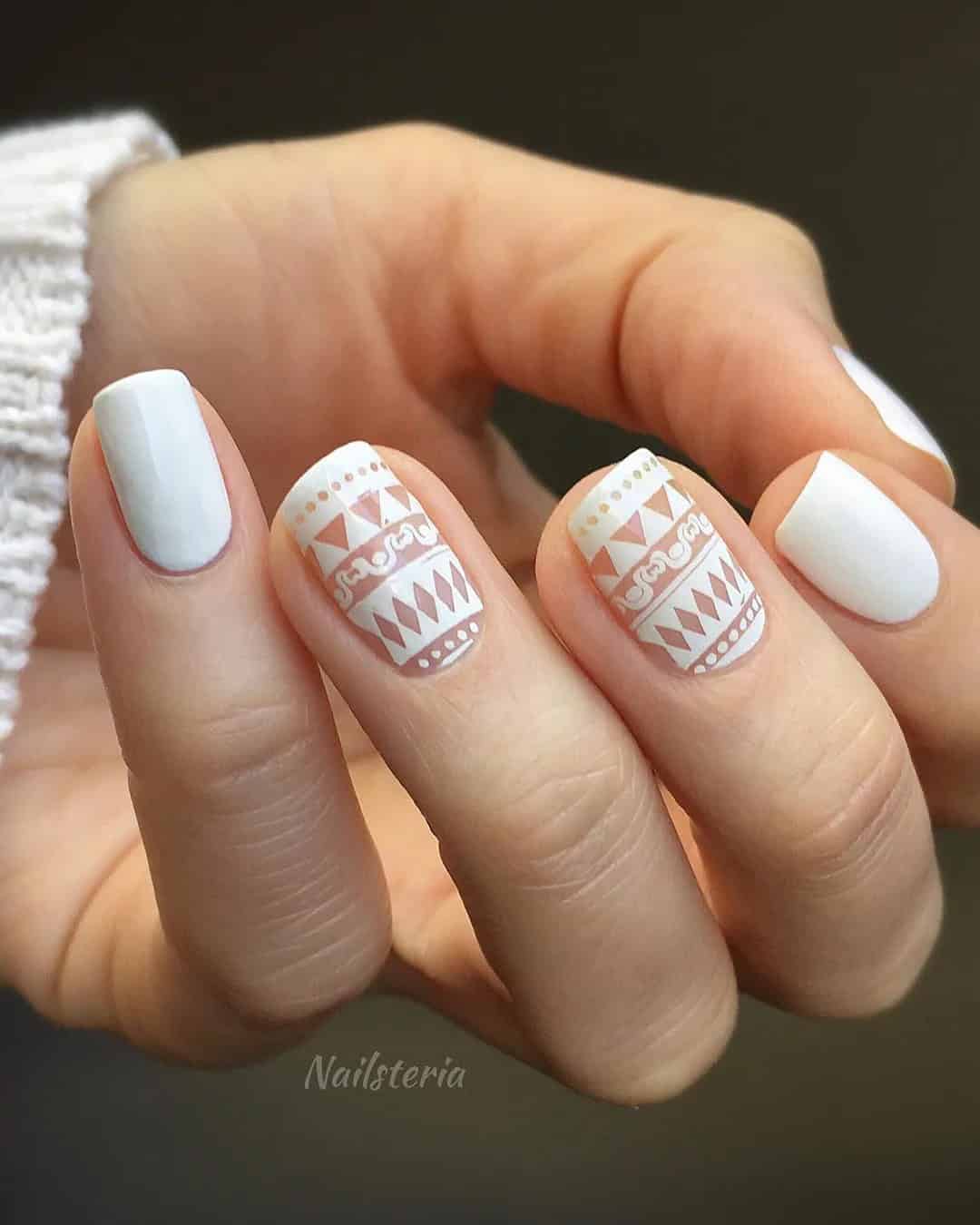 Designs for Short Wedding Nails