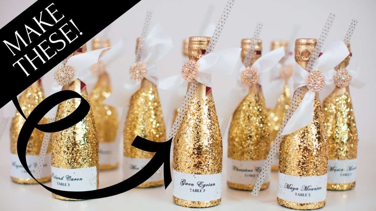 How to Decorate Mini Champagne Bottles