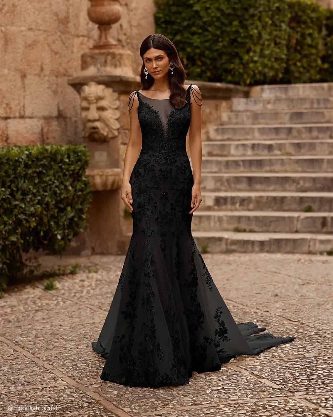 Mermaid Black Wedding Dresses