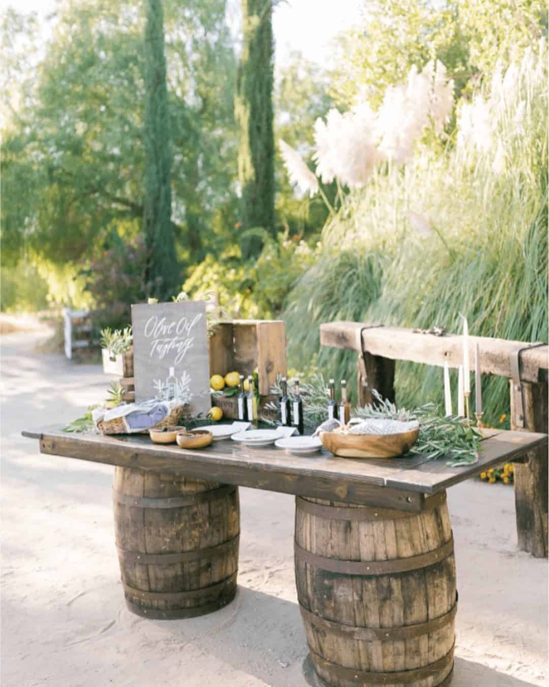 Stunning Barrel-Based Dessert Tables