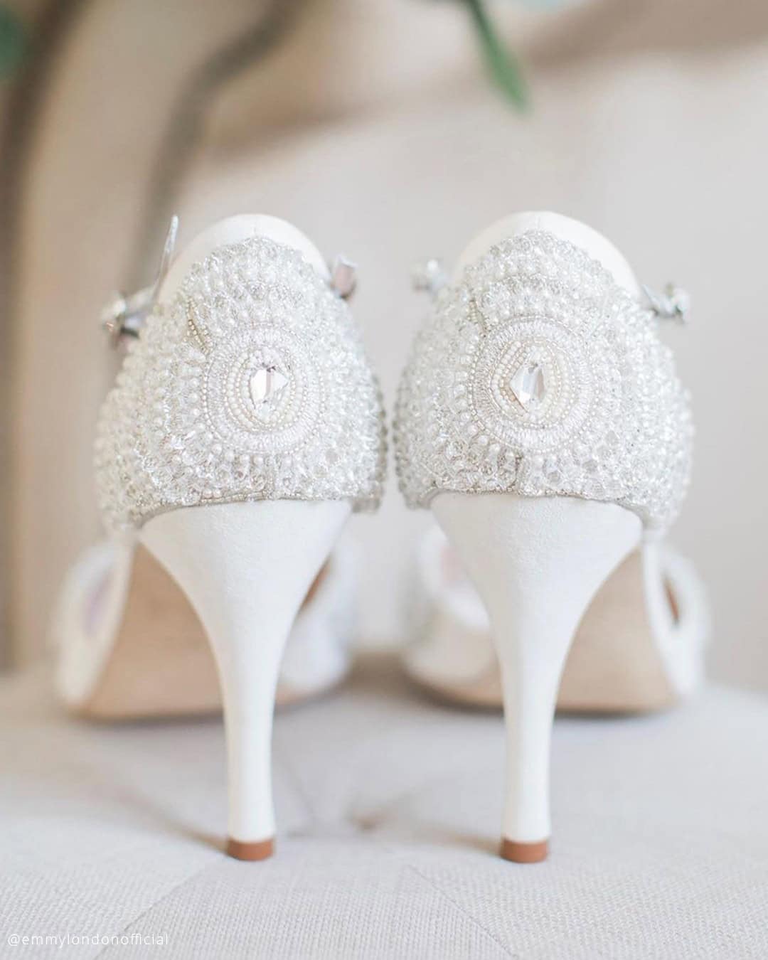 White Low Heel Wedding Shoes