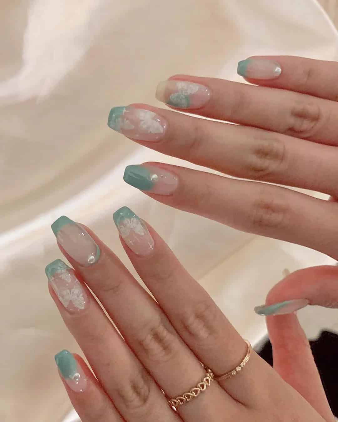 Cute French Tip Wedding Nails