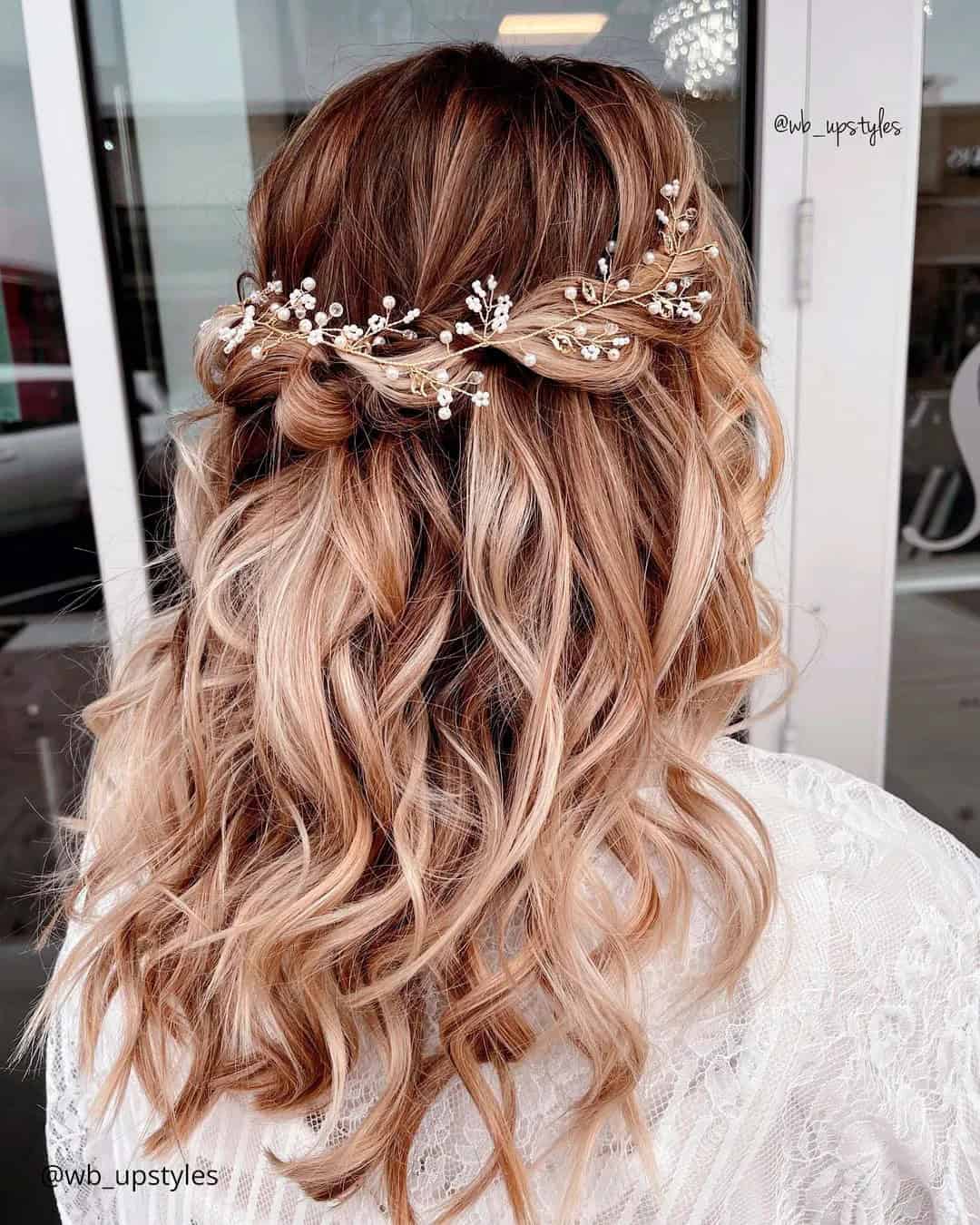 Half Up Half Down Wedding Hairstyles for Thin Hair