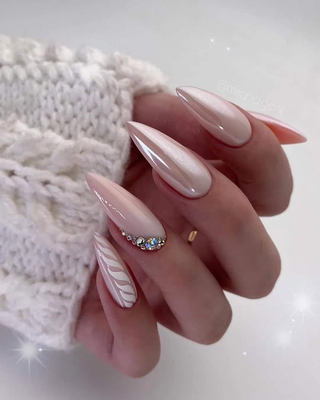 Winter Nails For Bridesmaids