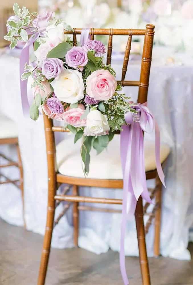 Wedding Chairs Decor With Lavender