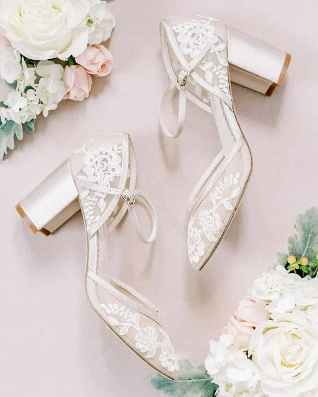 Ivory Lace Shoes For A Bride