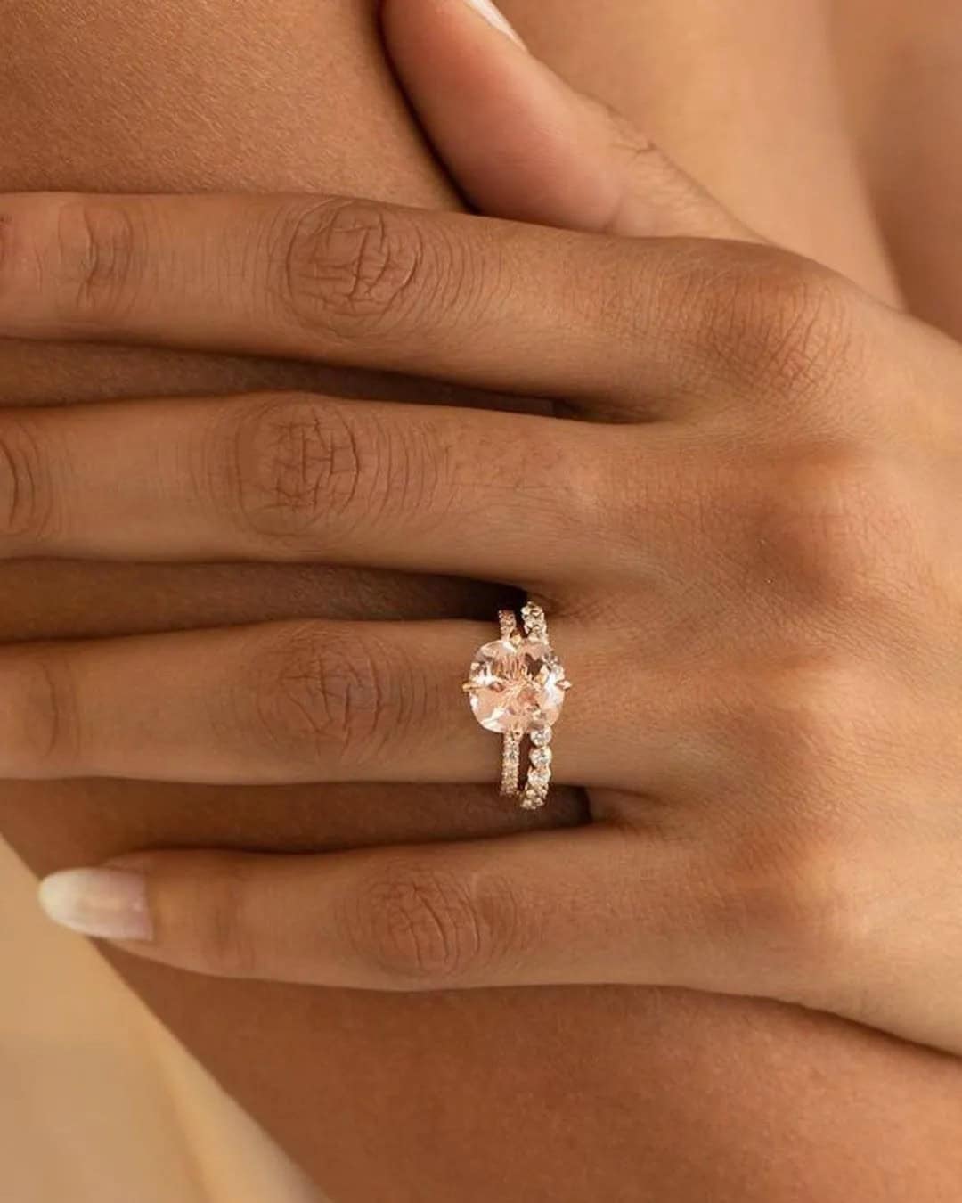 Morganite Rose Gold Engagement Rings