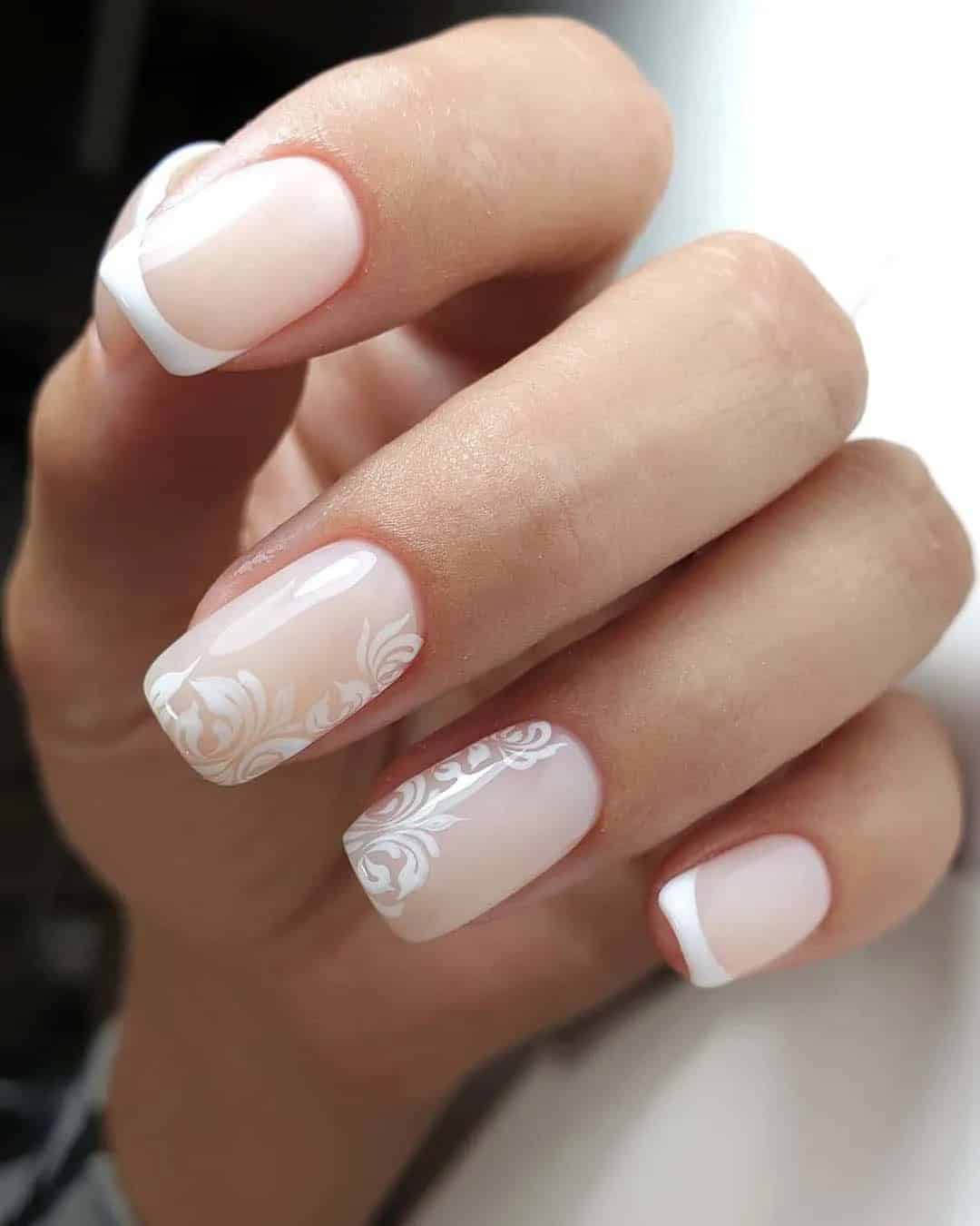 Lace Wedding Nail Art