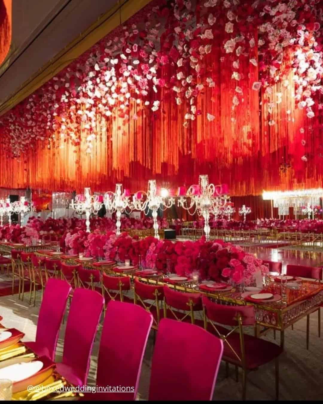 Red And White Wedding Reception Ideas