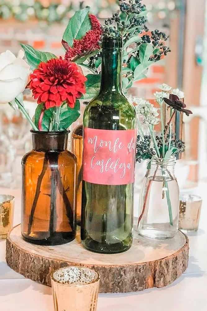 Bottles Wedding Centerpieces