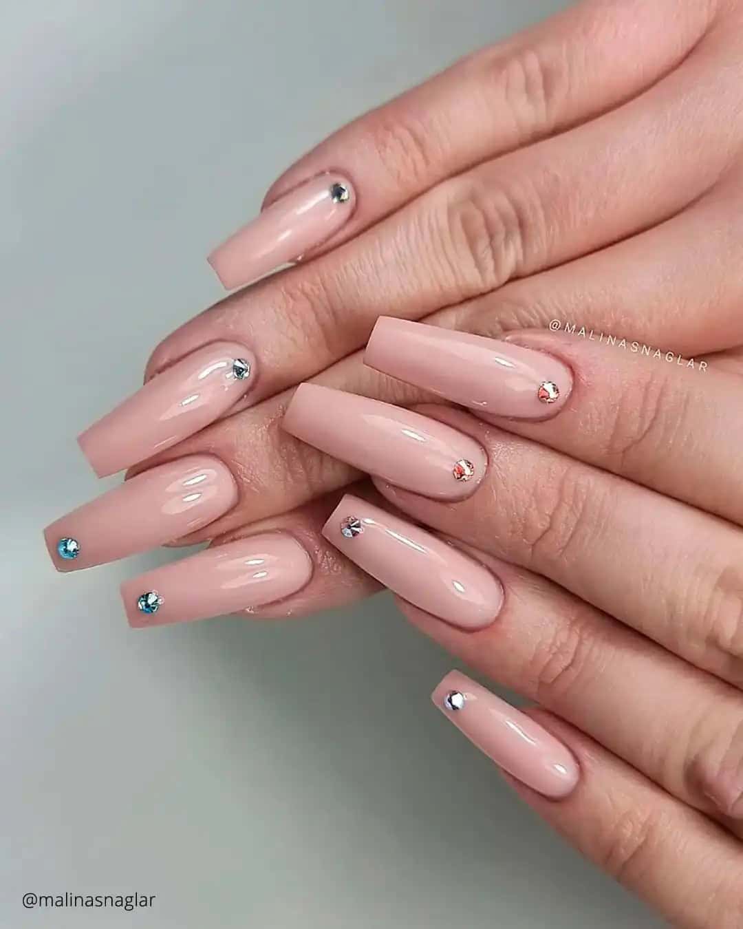 Neutral Indian Wedding Nails