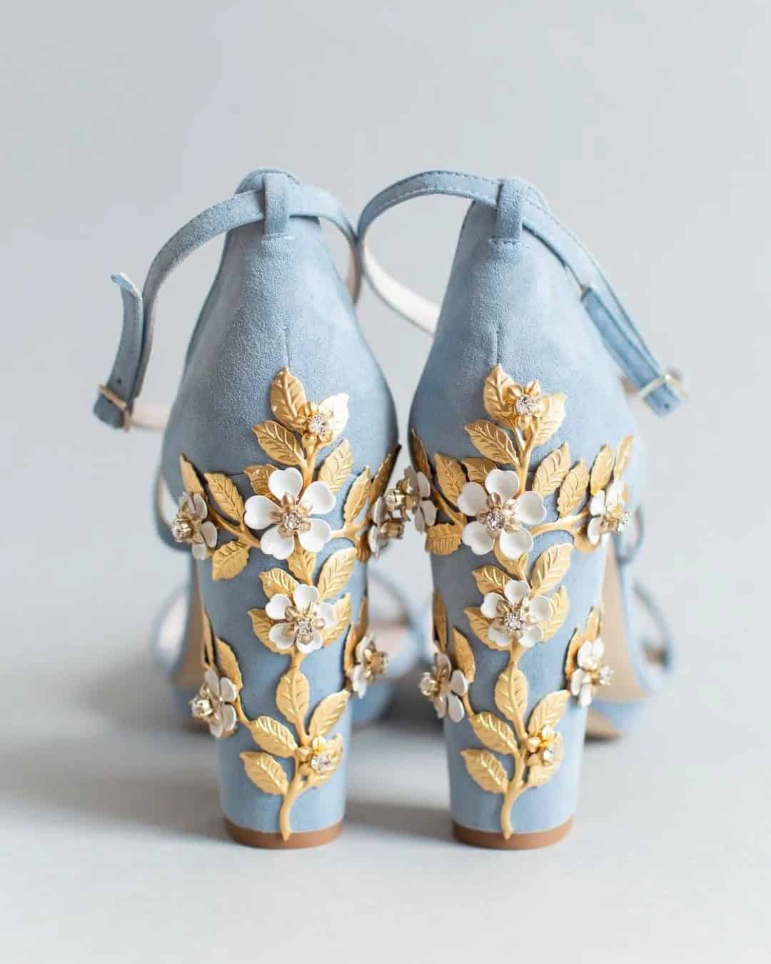 Blue Vintage Wedding Shoes