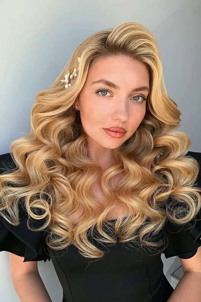 Loose Curls Hairstyles For Bride