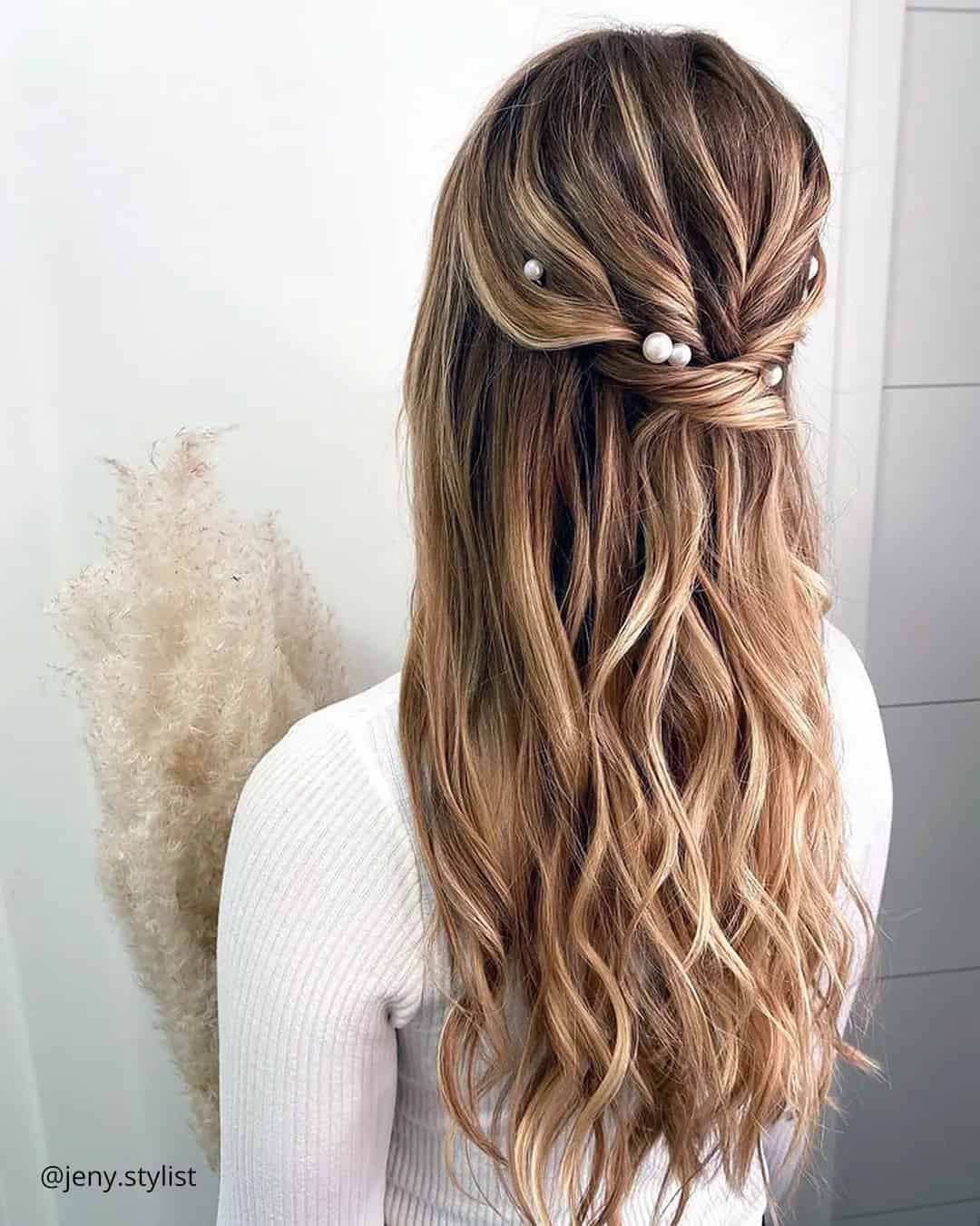 Half Up Half Down Wedding Hairstyles for Thin Hair