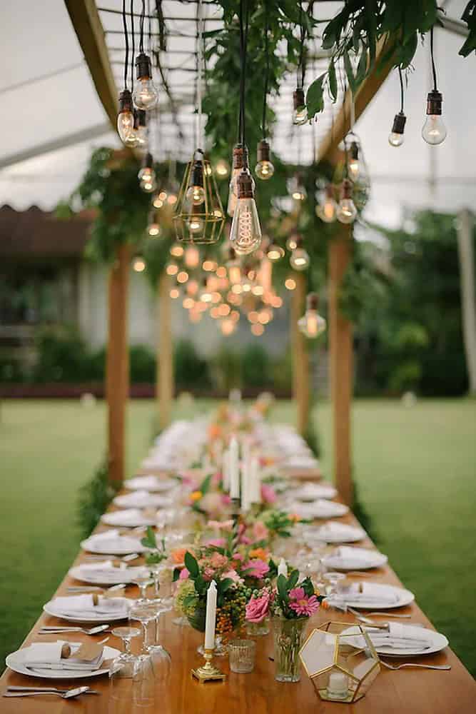 Backyard Wedding Lighting Ideas