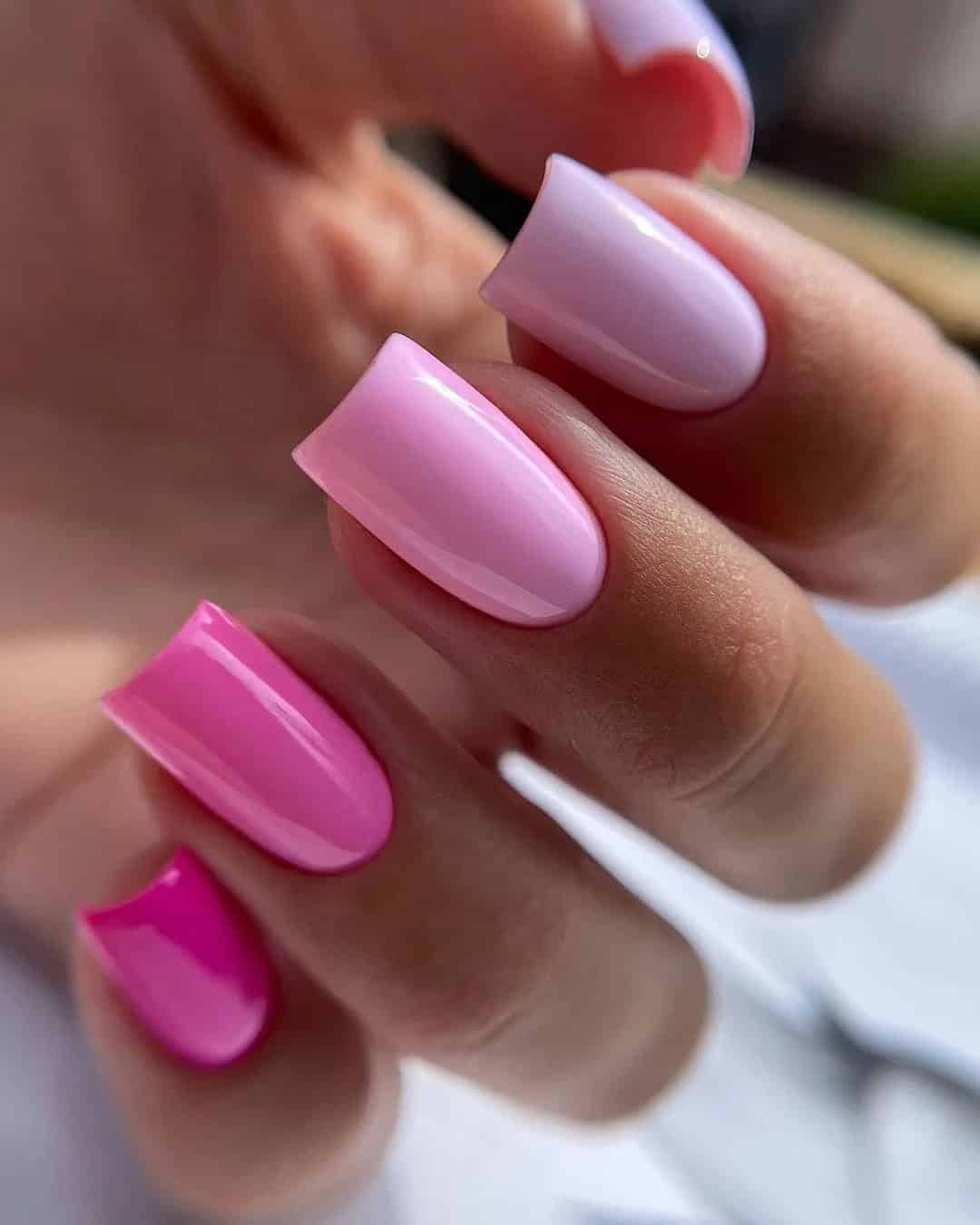 Pink Nails For A Bridesmaid