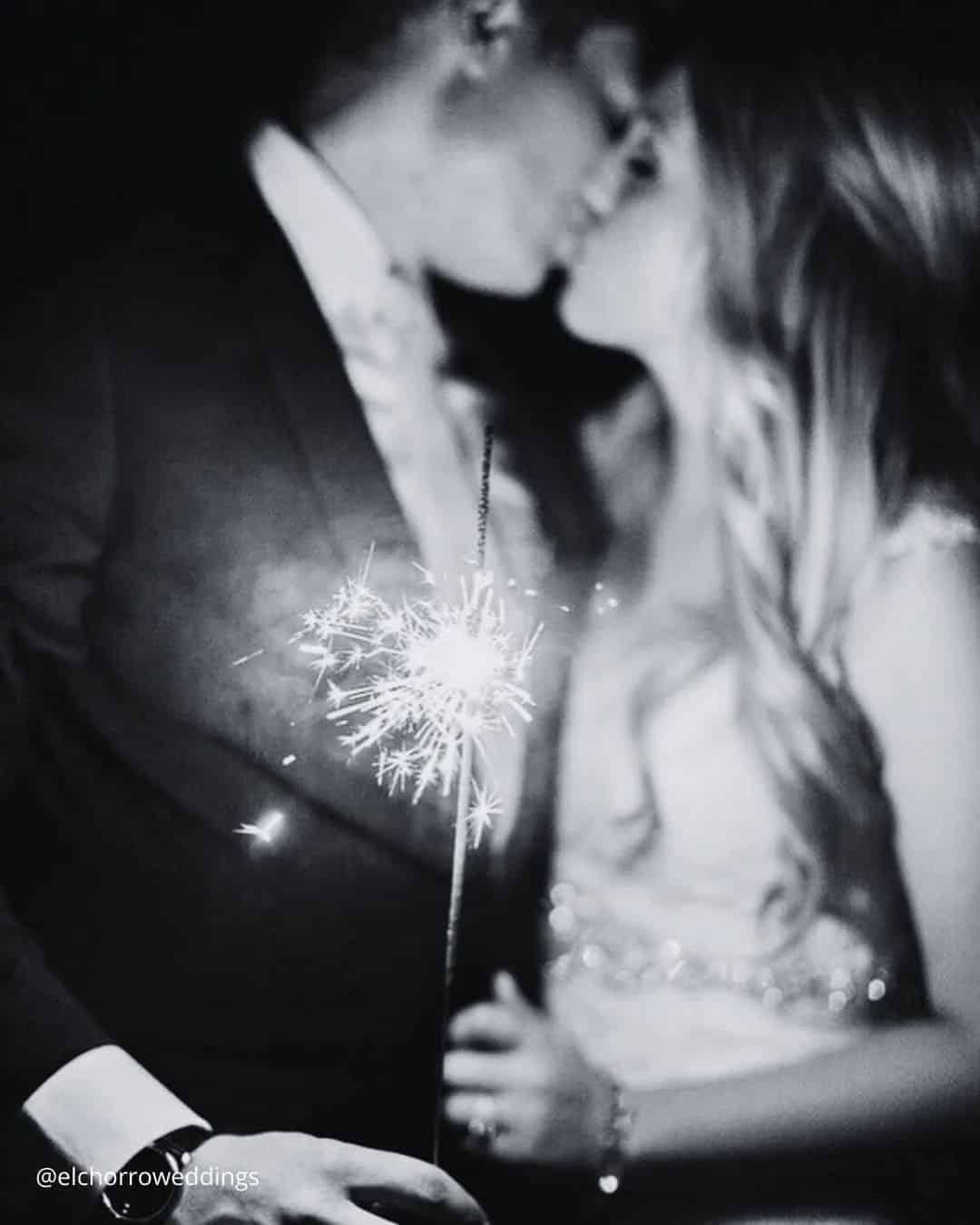 Magic Black And White Sparkler Photo Ideas