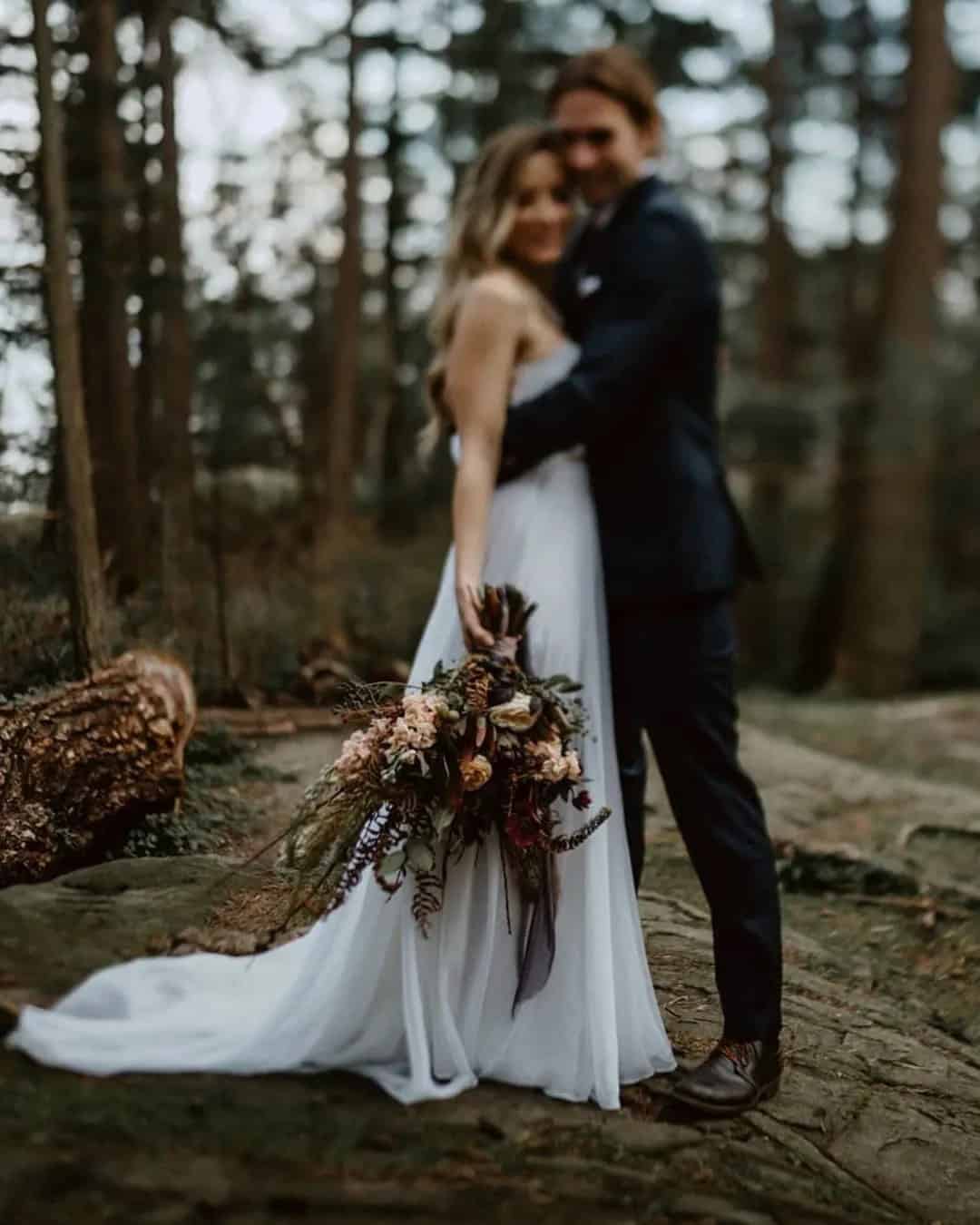 Asymmetrical Black Bouquets