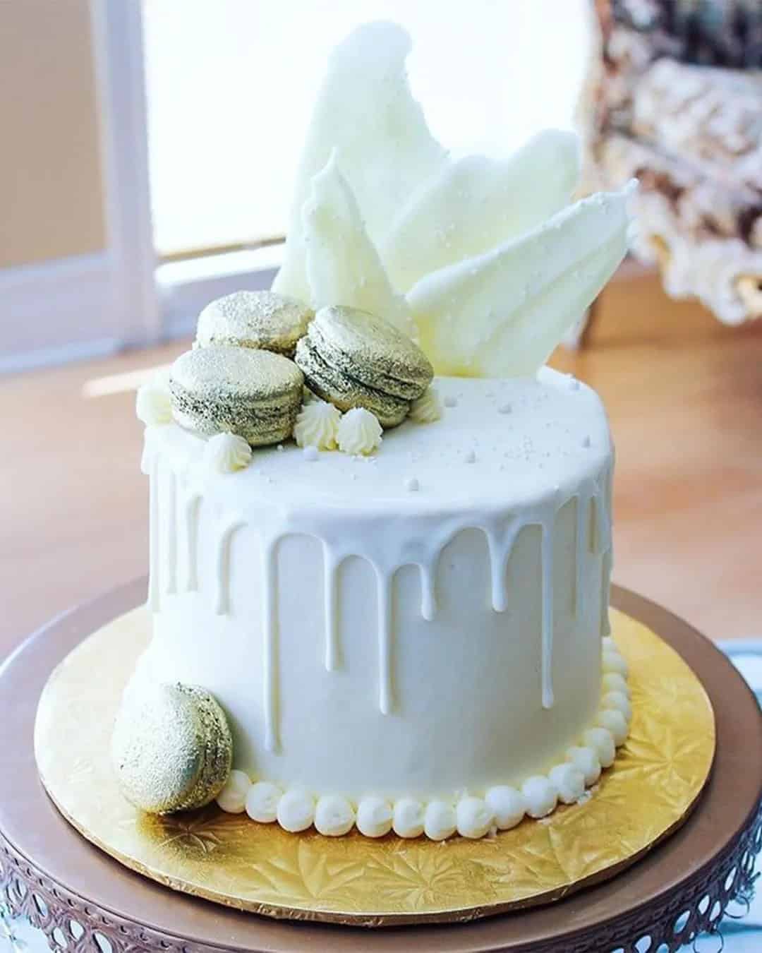 White engagement cake