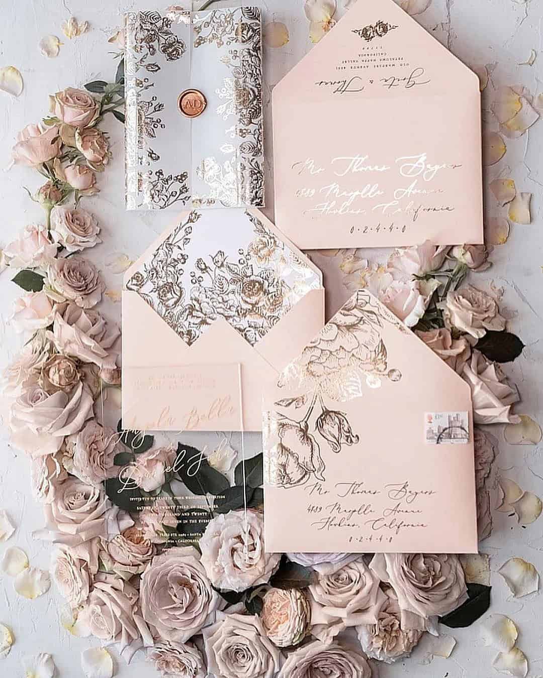 Elegant Vintage Wedding Invitations