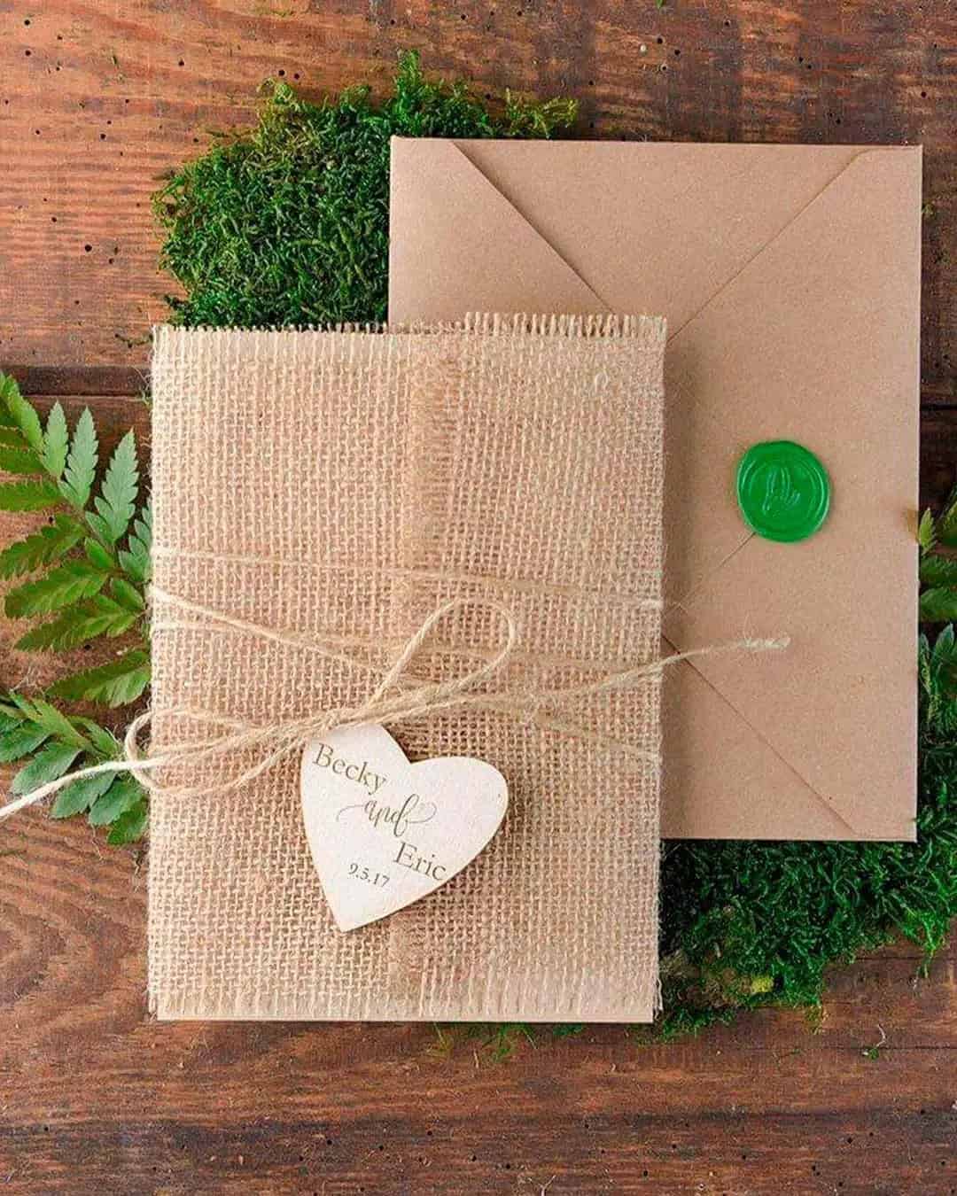 DIY rustic wedding invitations