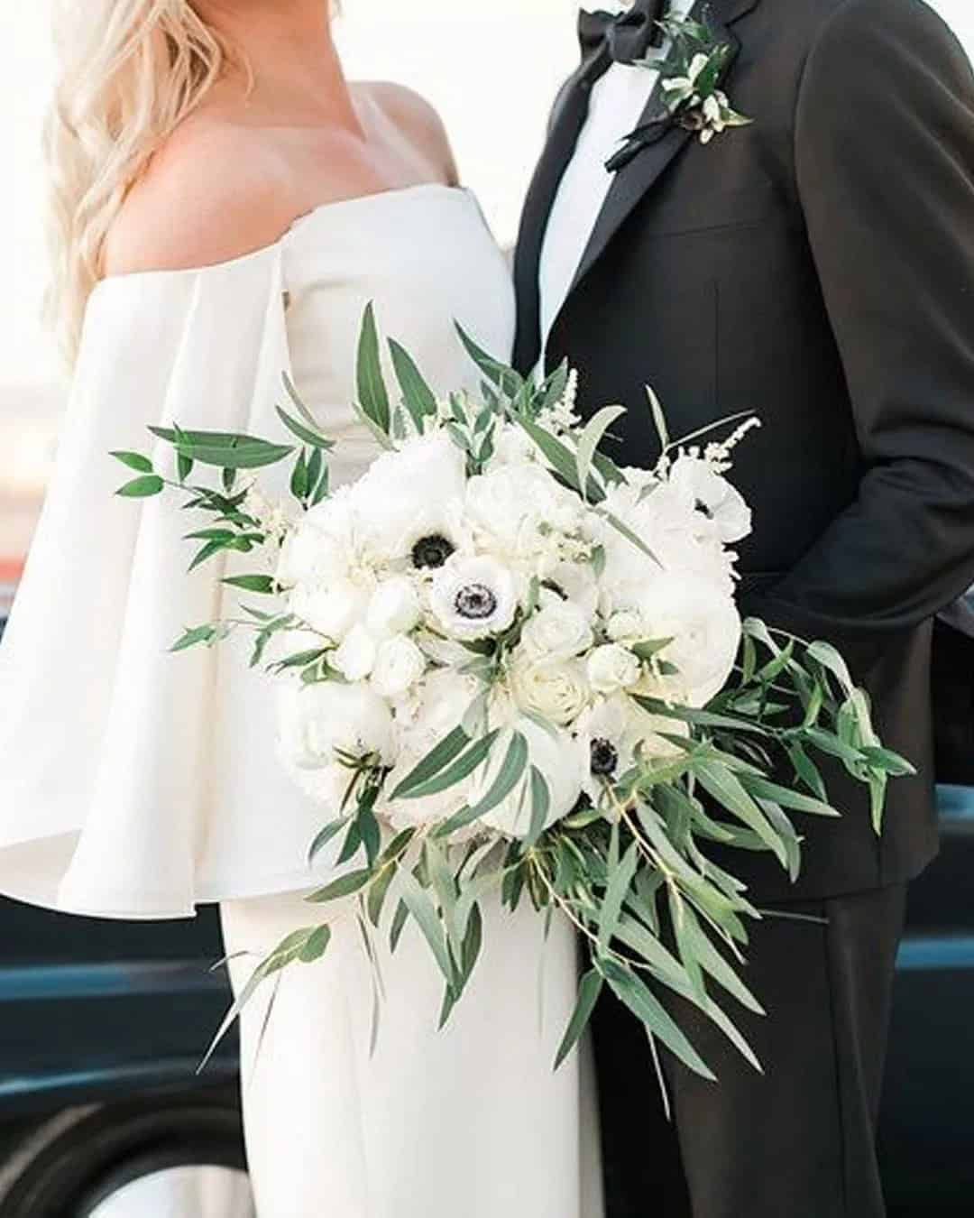 Black and White Wedding Bouquets