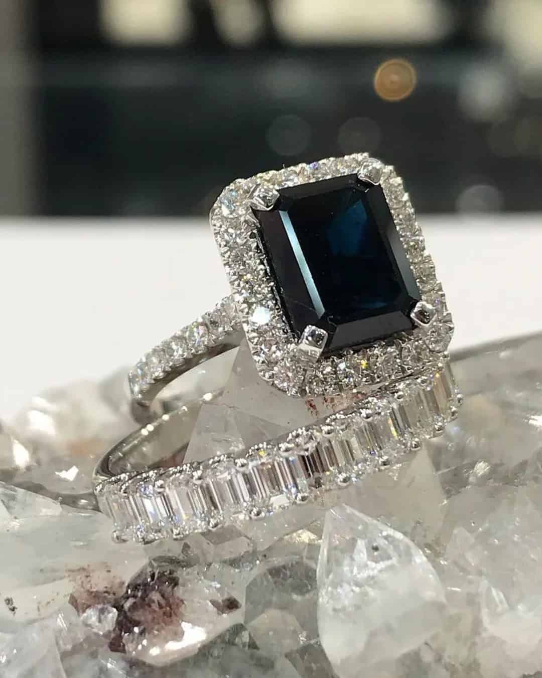 Beautiful Bridal Rings In Black