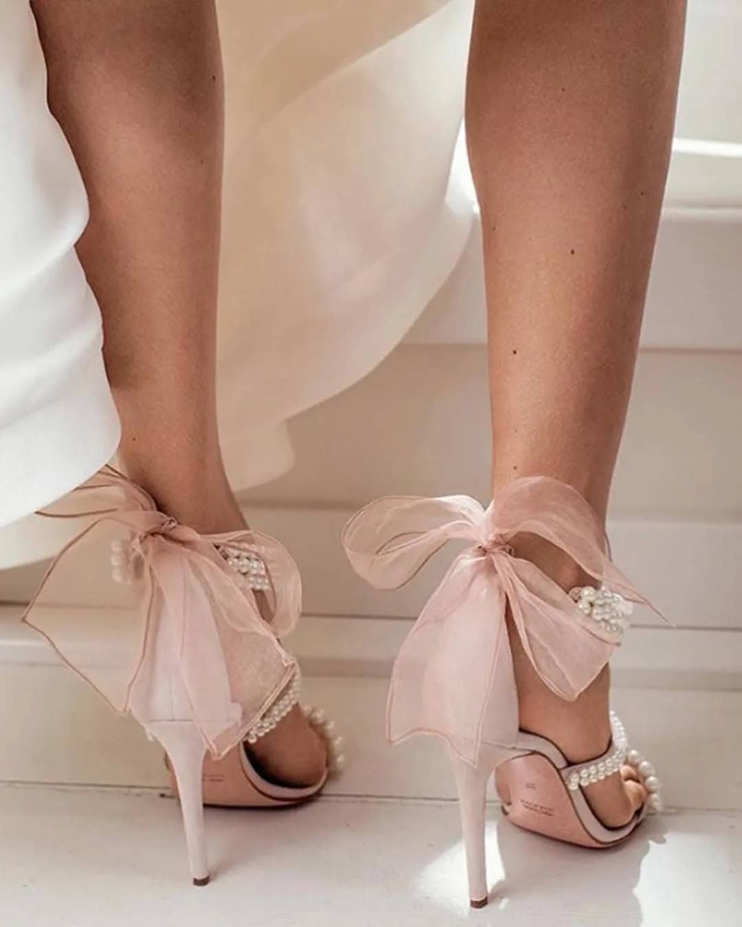 High Heels Nude Color Wedding Shoes