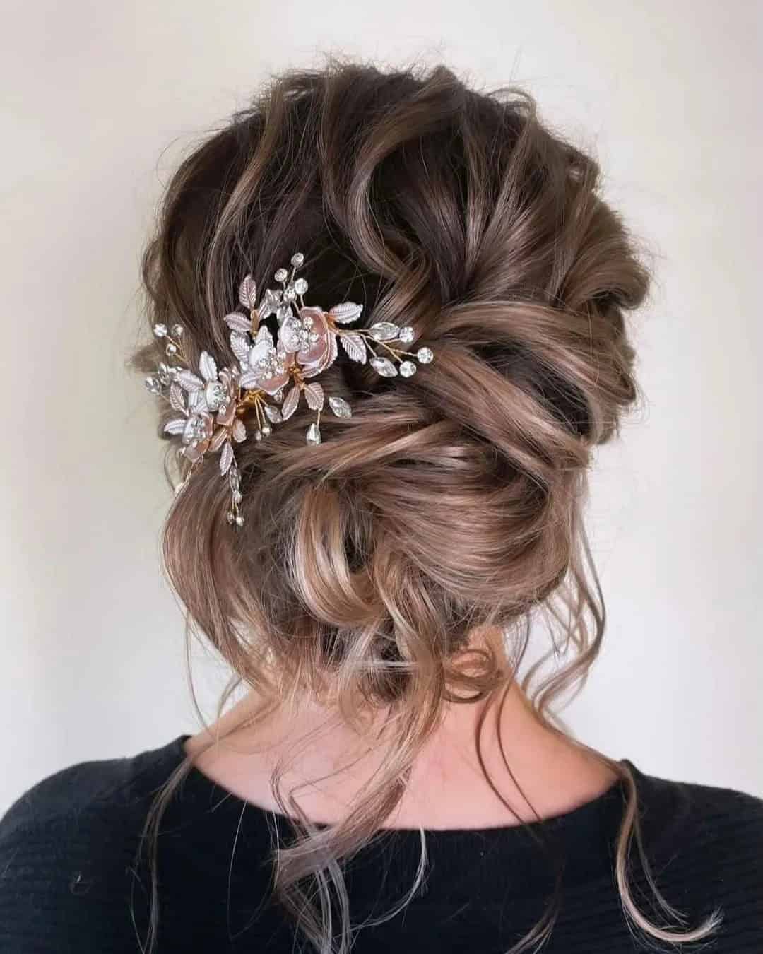 Romantic Wedding Updos For Long Hair