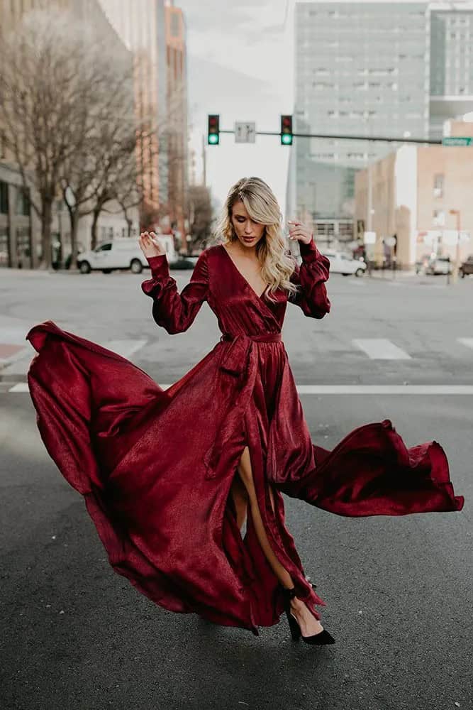 Chic Burgundy Wedding Dresses