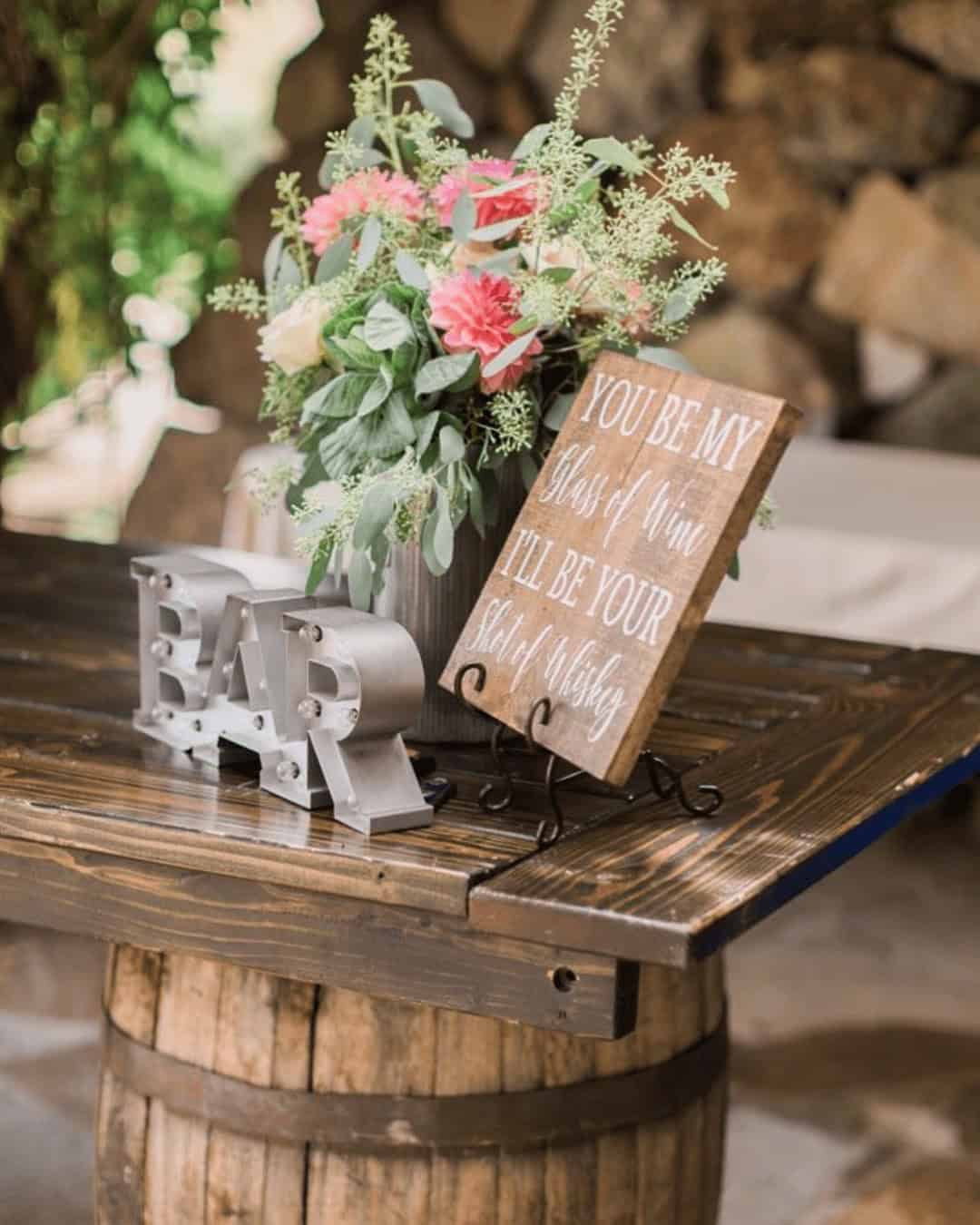 Classic Rustic Side Tables For Drinks