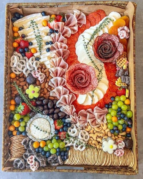 Mixed nut and fruit charcuterie