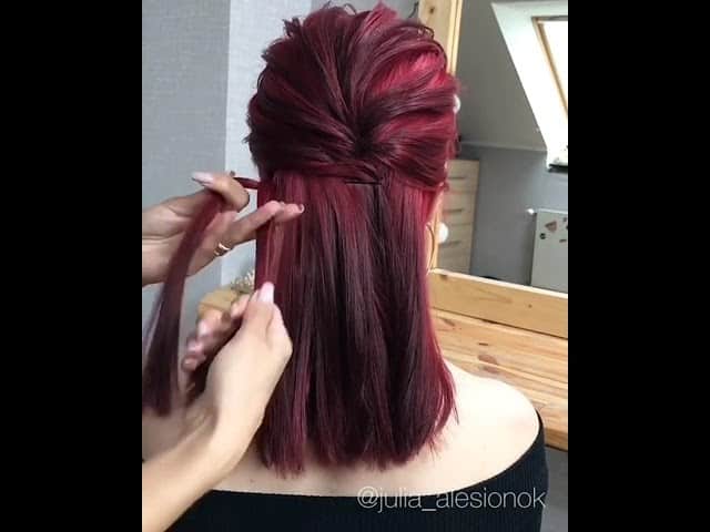 Wedding Updo For Medium Hair Tutorial