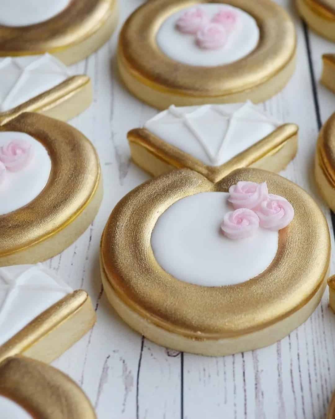 Diamond Rings Cookies For Wedding Party