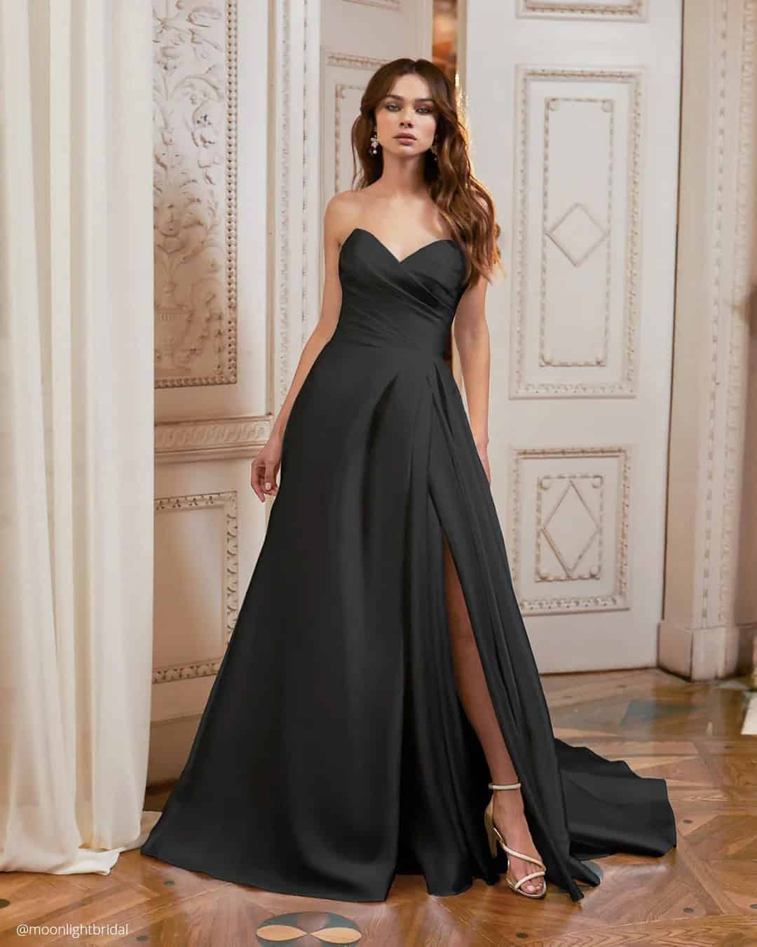 Simple Black Wedding Dresses