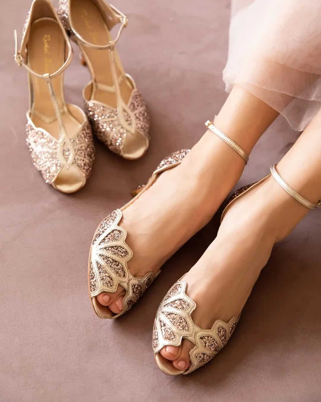 Sparkle Champagne Shoes