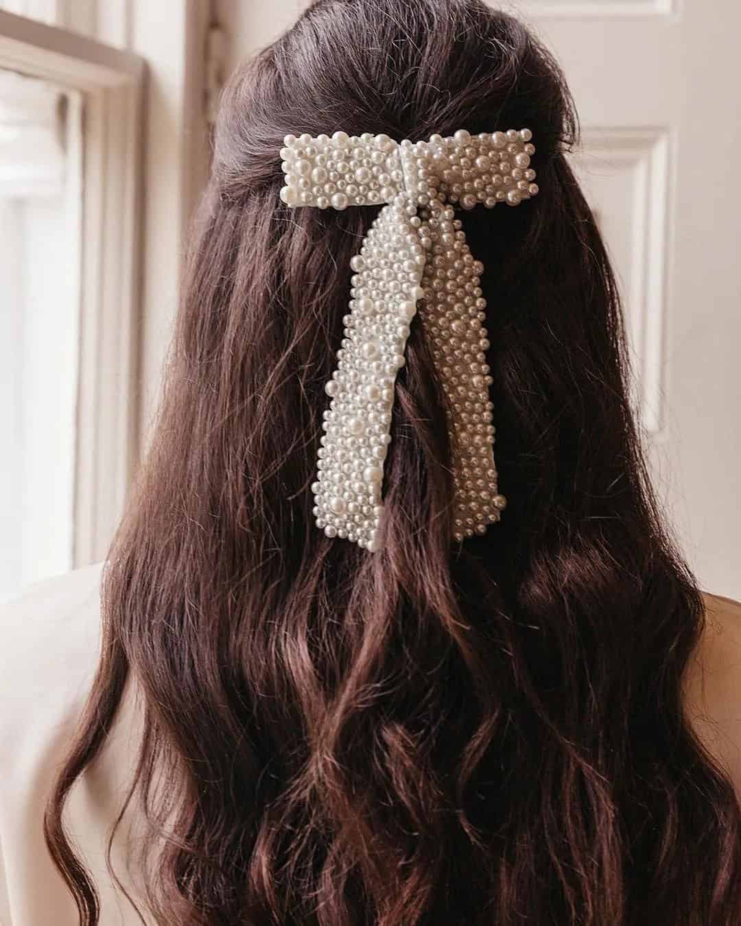 Pearl Hair Bow