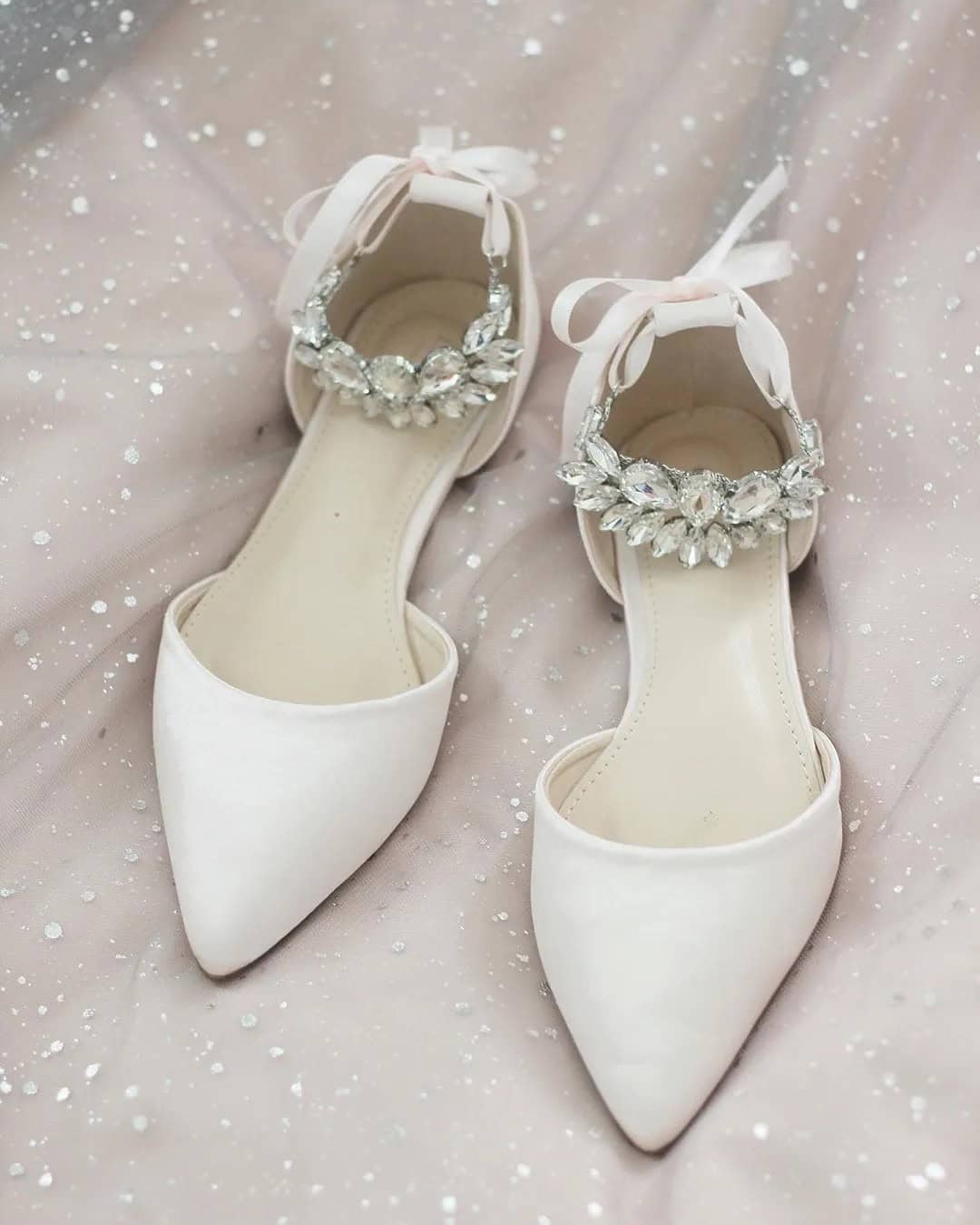 Elegant Flat Wedding Shoes Bride