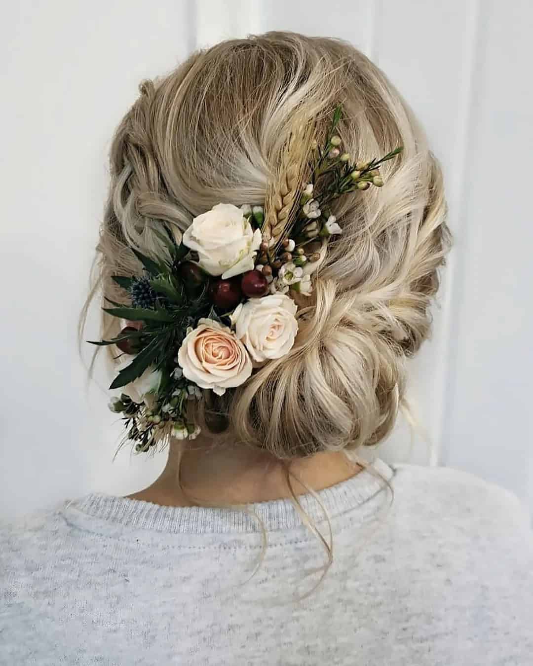 Wedding Hair Flowers For Short Hairstyles