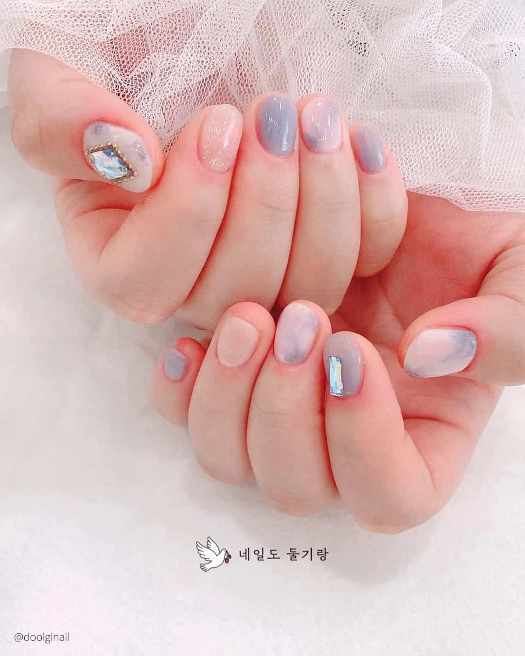 Designs for Short Wedding Nails