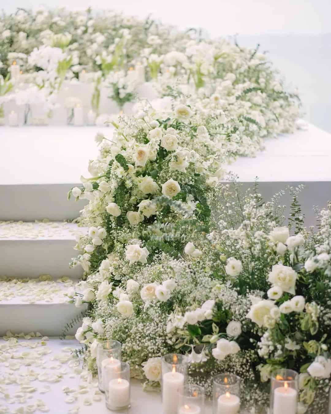 Greenery Wedding Decor For Stairs