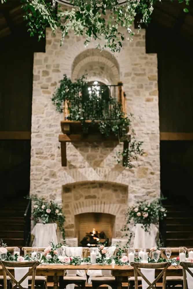 Castle Wedding Venue Flower Decoration