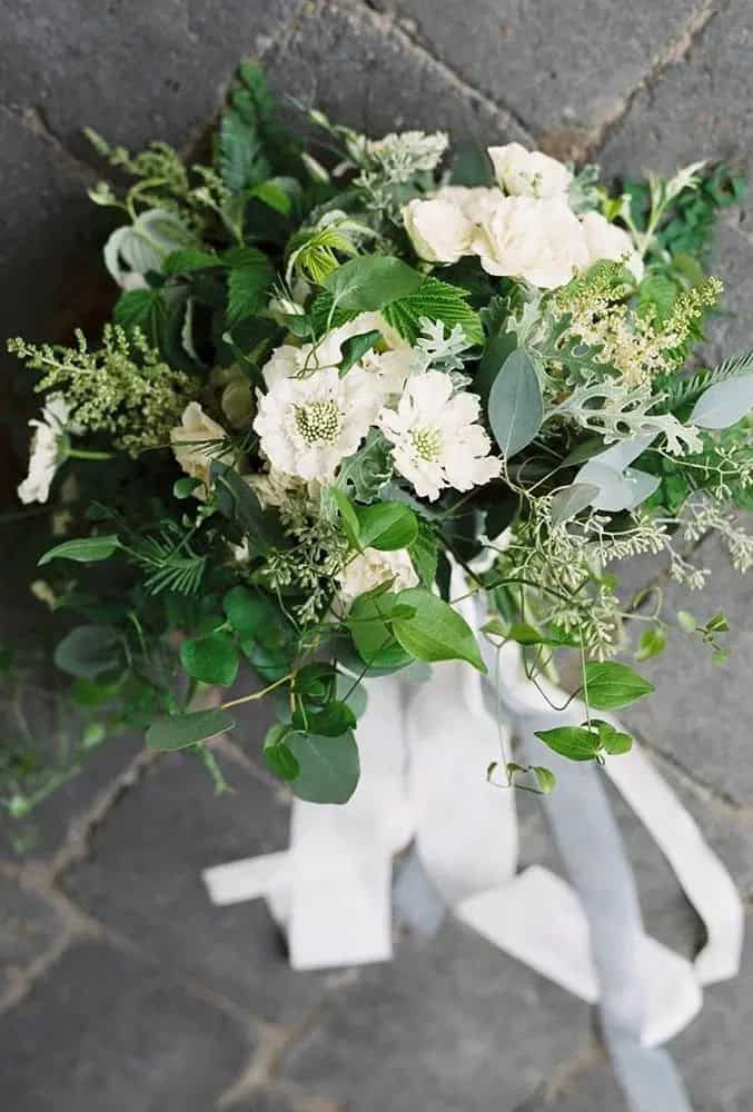 Greenery Wedding Bouquets With White Accent