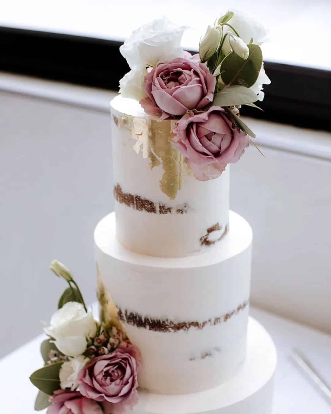 Two Tier Buttercream Wedding Cakes