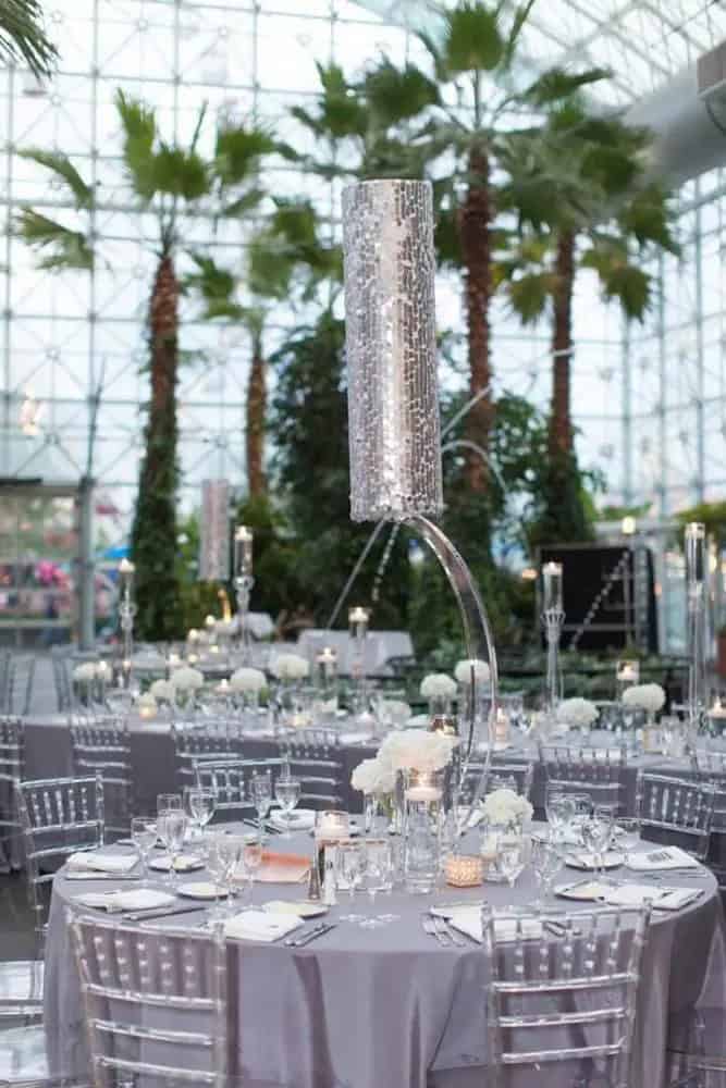 Table Setting Silver Wedding Decor Ideas