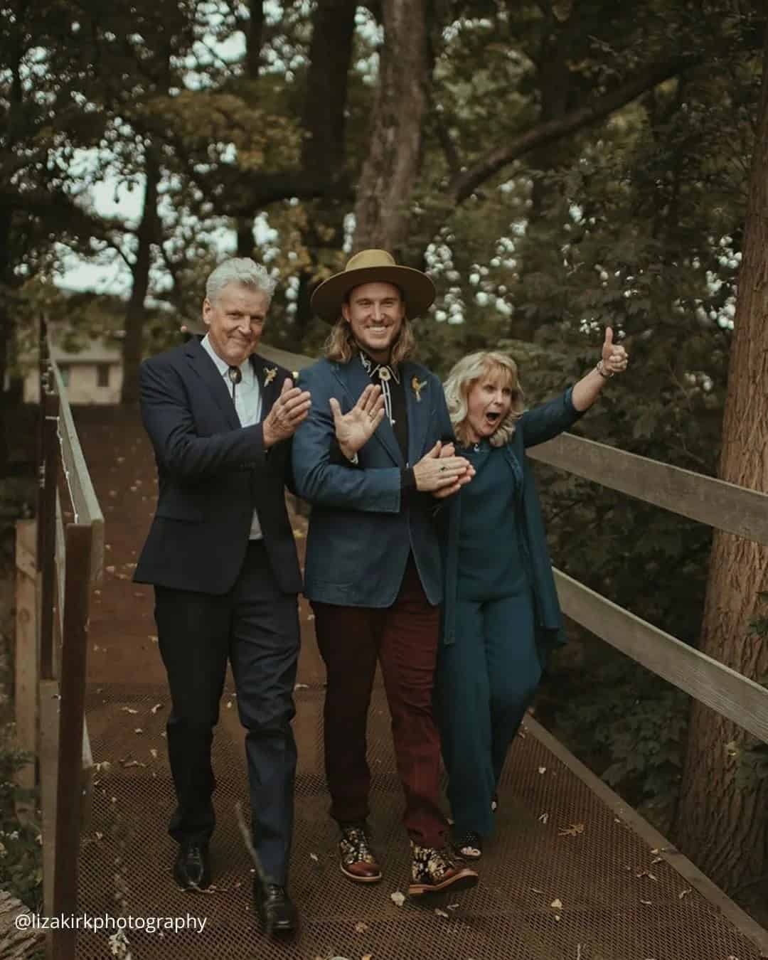 Groom with parents, individually and together