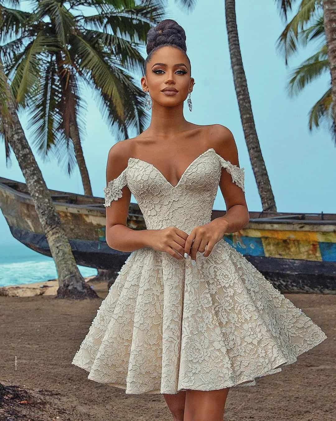 Lace Short Dresses For Wedding